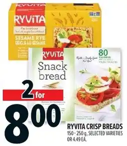 Metro Ryvita crisp breads offer