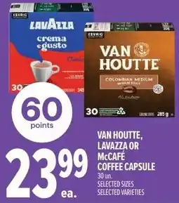 Metro Van houtte, lavazza or McCafe coffee capsule offer