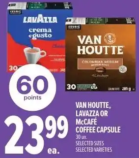 Metro Van houtte, lavazza or McCafe coffee capsule offer