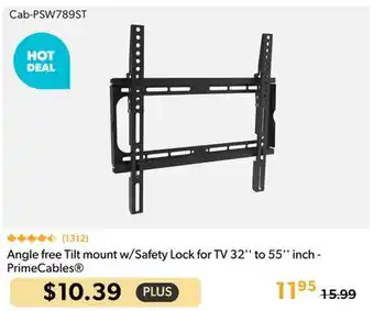 Primecables Angle free Tilt mount w/Safety Lock for TV 32 to 55 inch - PrimeCables offer