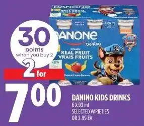 Metro Danino kids drinks offer