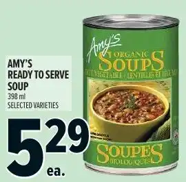 Metro Amy's ready to serve soup offer