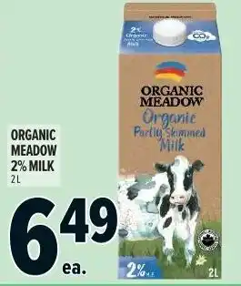 Metro Organic meadow 2% milk offer