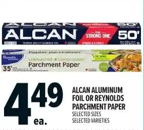 Metro Alcan aluminum foil or reynolds parchment paper offer