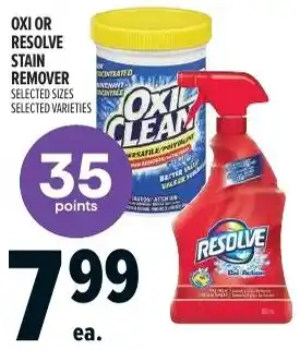 Metro Oxi or resolve stain remover offer