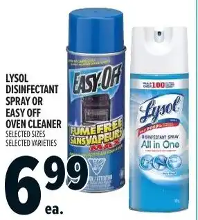 Metro Lysol disinfectant spray or easy off oven cleaner offer