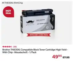 123Ink Brother TN830XL Compatible Black Toner Cartridge High Yield - With Chip - Moustache - 1/Pack offer