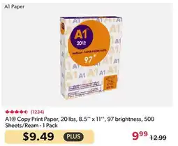 123Ink A1 Copy Print Paper, 20 lbs, 8.5 x 11, 97 brightness, 500 Sheets/Ream - 1 Pack offer