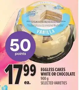 Metro Eggless cakes white or chocolate offer