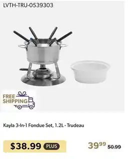 Shopper+ Kayla 3-In-1 Fondue Set, 1.2L - Trudeau offer