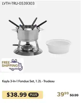 Shopper+ Kayla 3-In-1 Fondue Set, 1.2L - Trudeau offer