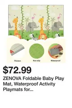 Bed Bath & Beyond ZENOVA Foldable Baby Play Mat, Waterproof Activity Playmats for Baby, Foam Baby Mat for Floor offer