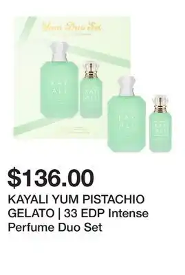 Sephora KAYALI YUM PISTACHIO GELATO | 33 EDP Intense Perfume Duo Set offer