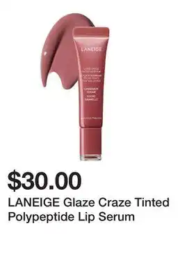 Sephora LANEIGE Glaze Craze Tinted Polypeptide Lip Serum offer