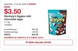 Costco Hershey's Eggies milk chocolate eggs offer