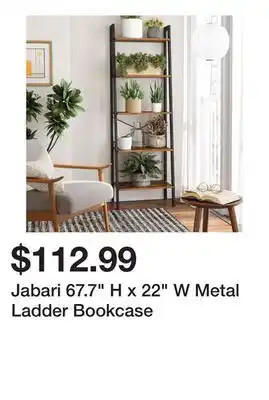 Wayfair Jabari 67.7 H x 22 W Metal Ladder Bookcase offer