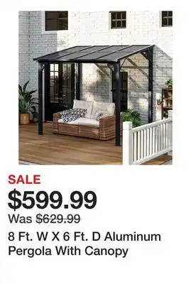 Wayfair 8 Ft. W X 6 Ft. D Aluminum Pergola With Canopy offer