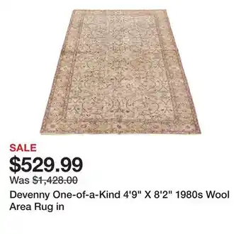 Wayfair Devenny One-of-a-Kind 4'9 X 8'2 1980s Wool Area Rug in offer