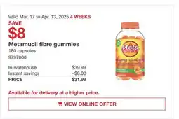 Costco Metamucil fibre gummies offer