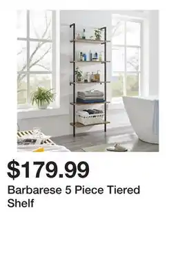 Wayfair Barbarese 5 Piece Tiered Shelf offer