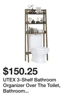 Bed Bath & Beyond UTEX 3-Shelf Bathroom Organizer Over The Toilet, Bathroom Spacesaver,Collection Spacesaver offer