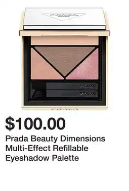 Sephora Prada Beauty Dimensions Multi-Effect Refillable Eyeshadow Palette offer