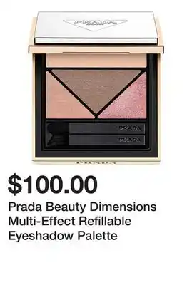 Sephora Prada Beauty Dimensions Multi-Effect Refillable Eyeshadow Palette offer