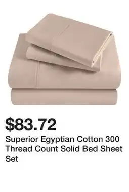 Bed Bath & Beyond Superior Egyptian Cotton 300 Thread Count Solid Bed Sheet Set offer