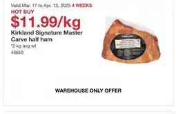 Costco Kirkland Signature Master Carve half ham offer