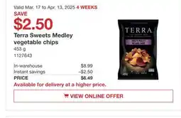 Costco Terra Sweets Medley vegetable chips offer