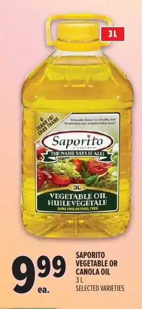 Metro Saporito vegetable or canola oil offer