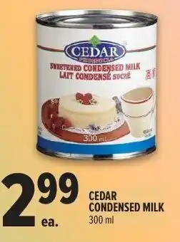 Metro Cedar condensed milk offer