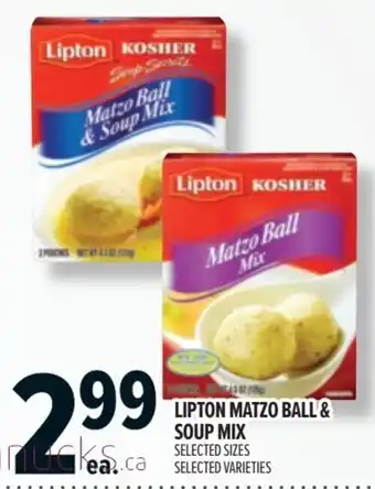 Metro Lipton matzo ball & soup mix offer