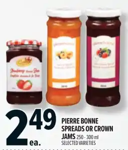 Metro Pierre bonne spreads or crown jams offer