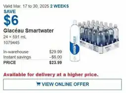 Costco Glacéau Smartwater offer