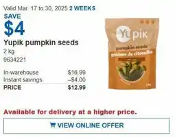 Costco Yupik pumpkin seeds offer