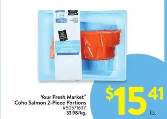 Walmart Your Fresh Market Coho Salmon 2-Piece Portions offer