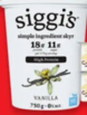 Walmart Siggi's Skyr Yogurt 650 g - 750 g offer