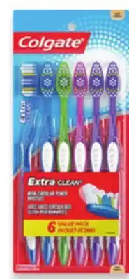 Walmart Colgate Extra Clean Toothbrushes 6-Pack offer