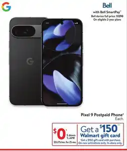 Walmart Pixel 9 Postpaid Phone offer