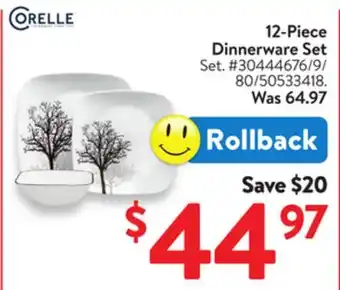 Walmart 12-Piece Dinnerware Set offer