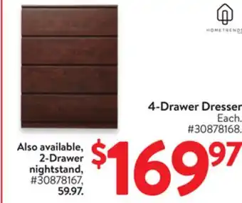 Walmart 4-Drawer Dresser offer