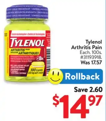 Walmart Tylenol Arthritis Pain offer