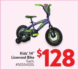 Walmart Kids' 14 Licensed Bike offer