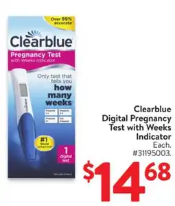 Walmart Clearblue Digital Pregnancy Test with Weeks Indicator offer