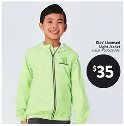 Walmart Kids' Licensed Light Jacket offer