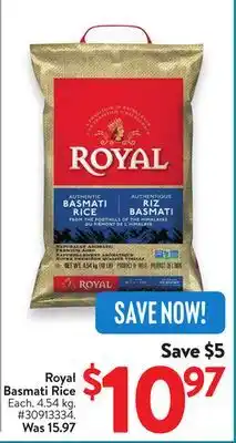 Walmart Royal Basmati Rice offer