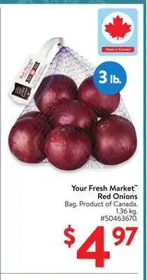 Walmart Your Fresh Market Red Onions offer