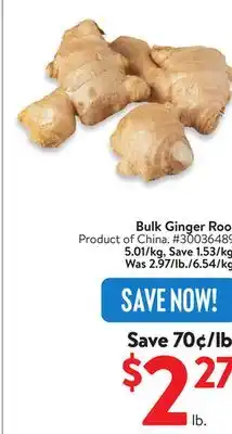 Walmart Bulk Ginger Root offer