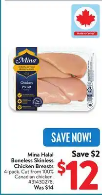 Walmart Mina Halal Boneless Skinless Chicken Breasts offer